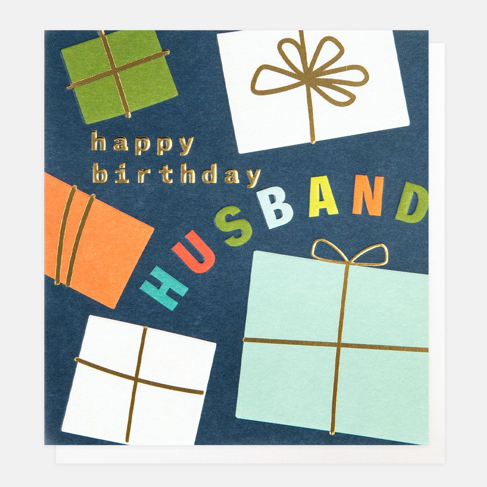 Happy Birthday Husband Presents Card Caroline Gardner