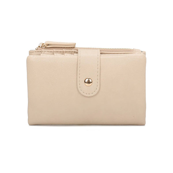 Button Purse in Beige