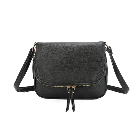 Black crossbody handbag for her
