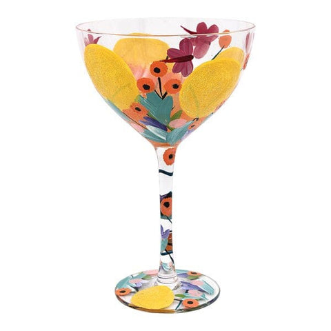 Cocktail Glass – Sunshine Delight Hand Painted Glass Pretty Little Things 