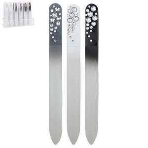 Glass nail file with Diamante detail