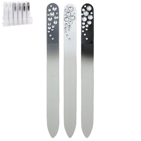 Glass nail file with Diamante detail