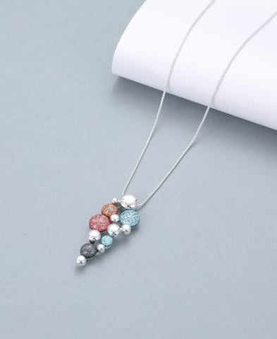 Necklace – Coloured Dot Silver Necklaces Pretty Little Things 