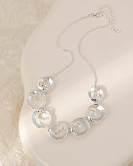 Spirals Necklace in Silver