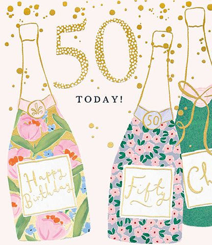 50 Today Happy Birthday Card