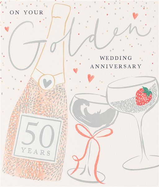Golden Wedding Anniversary Card Gift Shop East Kilbride