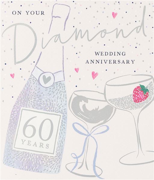 Diamond Wedding Anniversary Card Gift Shop East Kilbride