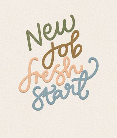 New Job Fresh Start Card Cards New Job Paperlink 