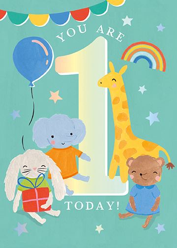 Happy 1st Birthday card