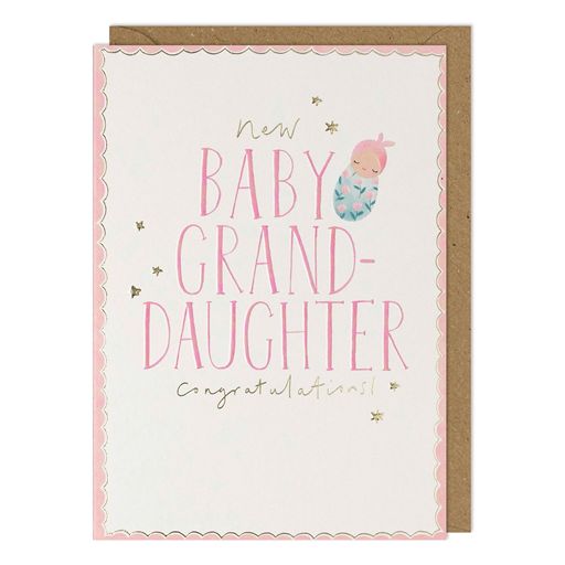 New Baby Granddaughter Card - gift shop East Kilbride