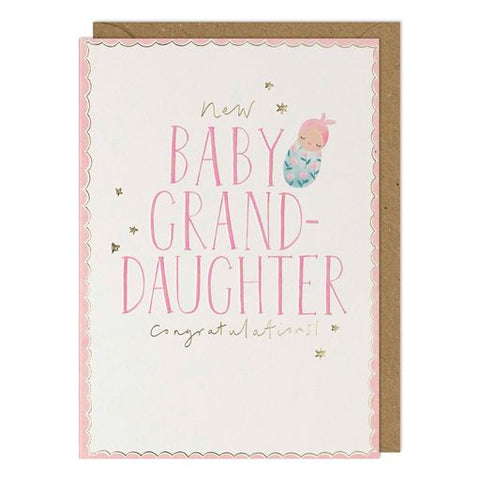 New Baby Granddaughter Card - gift shop East Kilbride