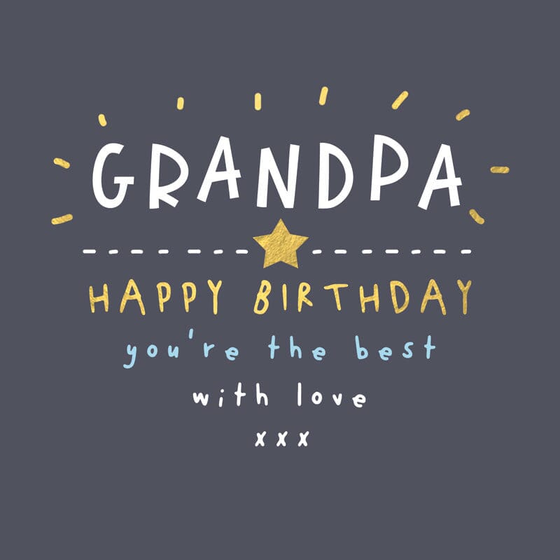 Grandpa Happy Birthday Card Cards Birthday Male Relation Hammond Gower 