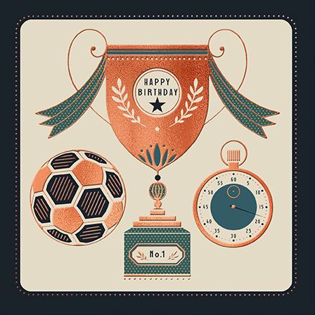 Happy Birthday Trophy Card Gift Shop East Kilbride