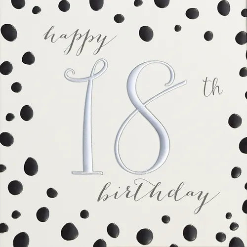 Card - Happy 18th Birthday Cards Birthday Ages Wendy Jones Blackett 