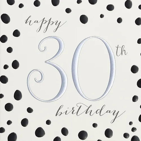 Card - Happy 30th Birthday Cards Birthday Ages Wendy Jones Blackett 
