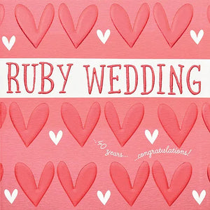 Card - Ruby Anniversary Cards Anniversary Wendy Jones Blackett 