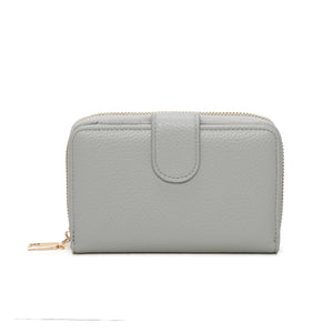 Elegant and compact women’s purse in grey
