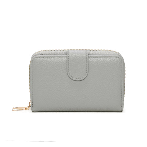 Elegant and compact women’s purse in grey