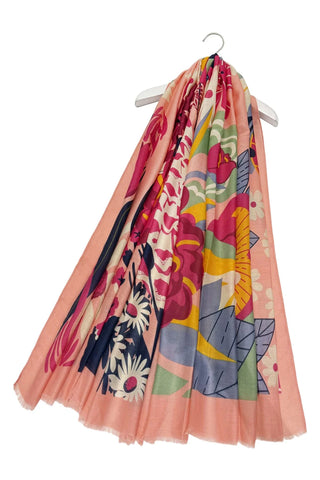 Bold Floral Pink Scarf Gift Shop East Kilbride Glasgow