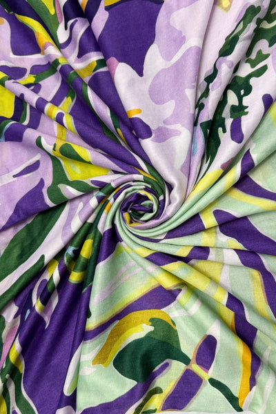 Floral Leaf Purple Scarf - Gift Shop East Kilbride Glasgow