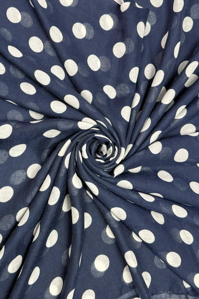 Polka Dot Navy Scarf - Gift Shop East Kilbride Glasgow