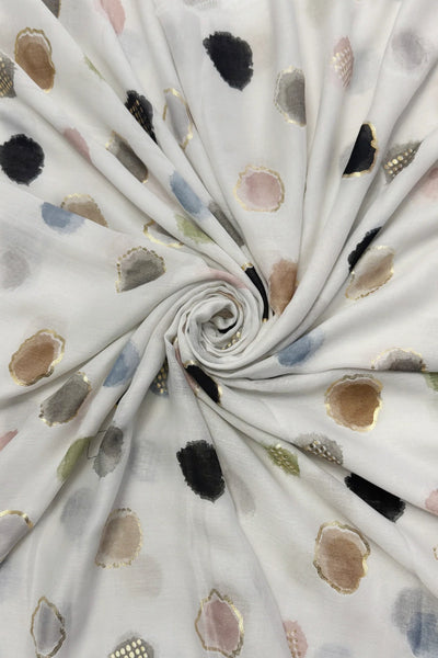 Polka Dot Off White Scarf Gift Shop East Kilbride Glasgow