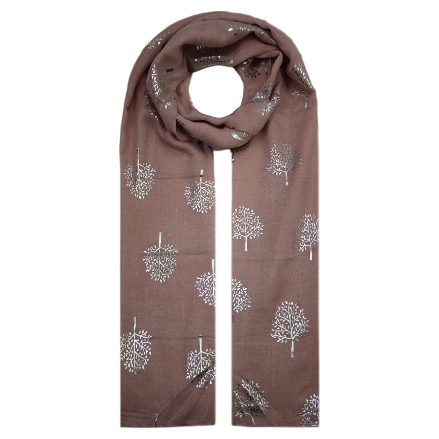 Scarf - Tree Foil Pink & Silver Scarves Pretty Little Things 