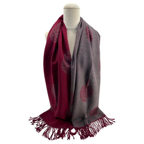 Scarf – Mulberry Tree Maroon Scarves Pretty Little Things 