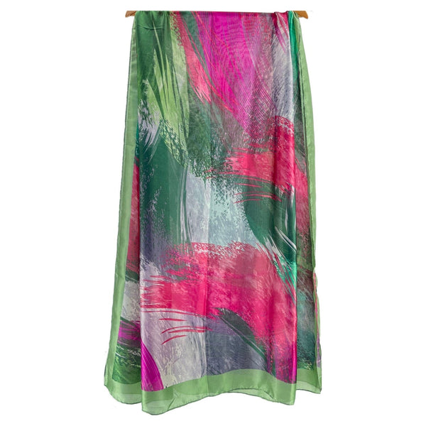 Scarf – Colourful Silk Mix Green Scarves Pretty Little Things 
