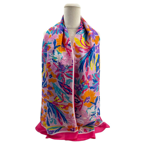 Scarf – Bright Floral Fuchsia Scarves Pretty Little Things 