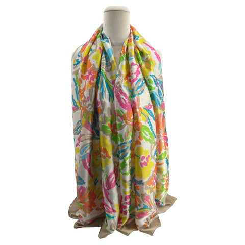 Scarf – Bright Floral White Scarves Pretty Little Things 