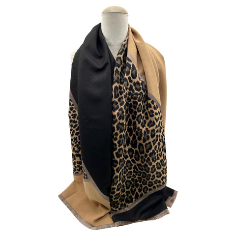 Scarf – Leopard Block Beige Scarves Pretty Little Things 