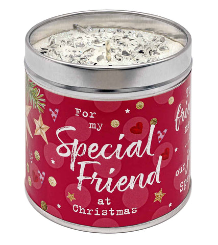 Special Friend at Christmas Candle
