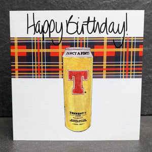 Scottish Tennents Happy Birthday Card