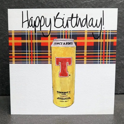 Scottish Tennents Happy Birthday Card