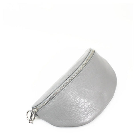 Luna Leather Sling Bag – Pale Grey Handbags Pretty Little Things 