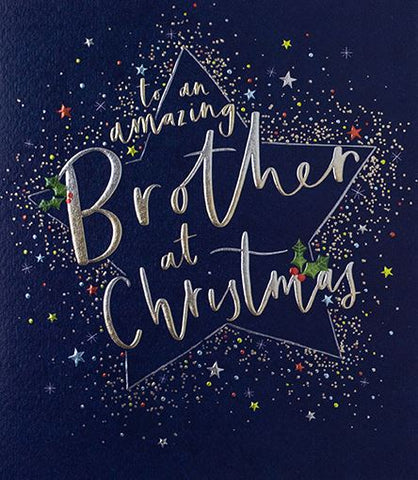 Amazing Brother Christmas Card