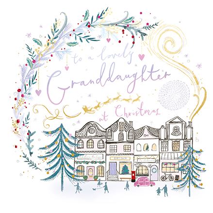Lovely Granddaughter Christmas Card