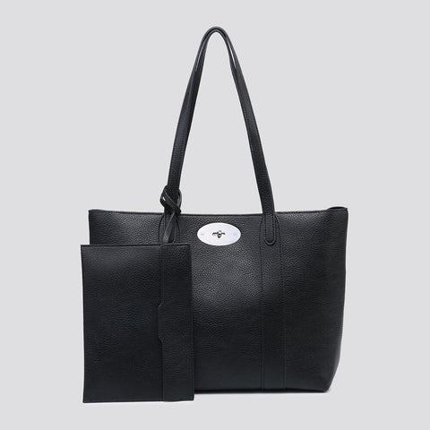 Bayley Tote Bag - Black Handbags Pretty Little Things 