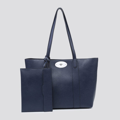 Bayley Tote Bag - Navy Handbags Pretty Little Things 
