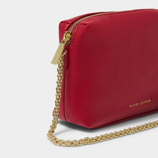 Red designer crossbody bag