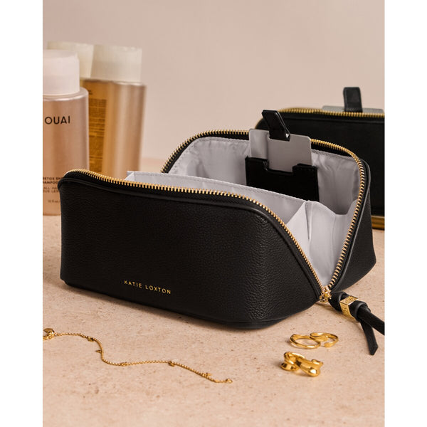 Katie Loxton Fold-Out Mirror Makeup Bag Black East Kilbride