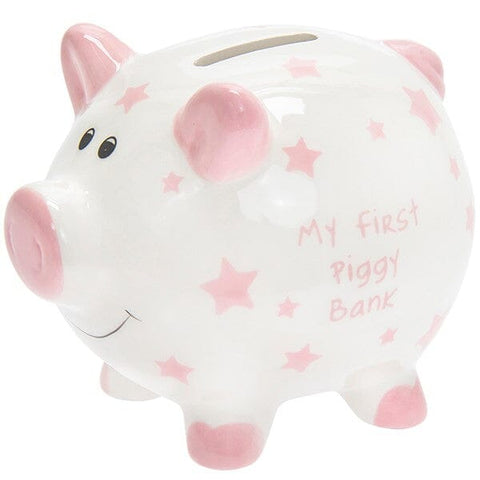 First Piggy Bank – Baby Girl Baby Pretty Little Things 