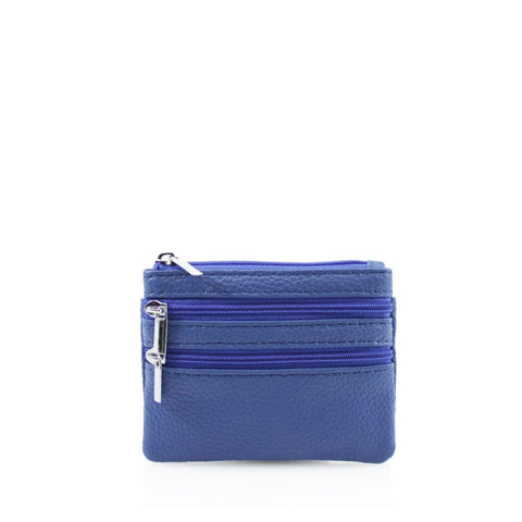 Leather Zip Coin Purse – Blue Purses Pretty Little Things 