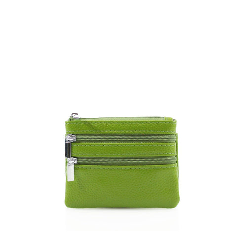 Leather Zip Coin Purse – Green Purses Pretty Little Things 