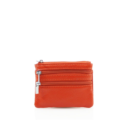 Leather Zip Coin Purse – Orange Purses Pretty Little Things 