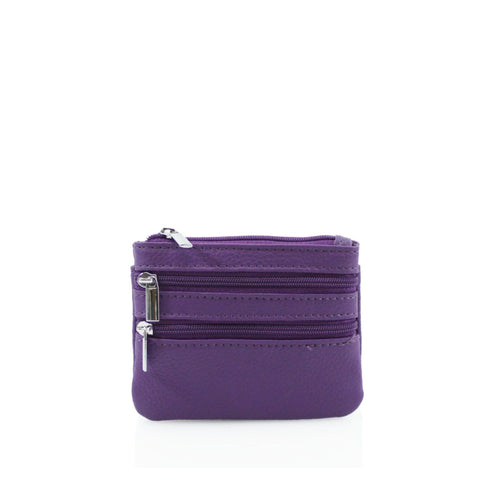 Leather Zip Coin Purse – Purple Purses Pretty Little Things 