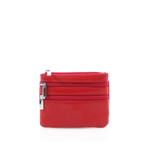 Leather Zip Coin Purse – Red Purses Pretty Little Things 