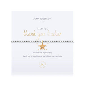 A Little 'Thank You Teacher' Bracelet Joma A Littles Joma Jewellery 