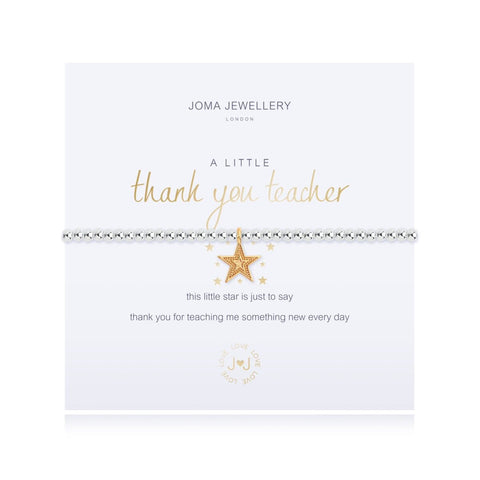 A Little 'Thank You Teacher' Bracelet Joma A Littles Joma Jewellery 